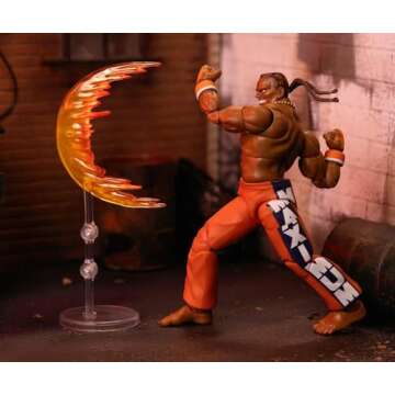 Collectible Figures Compatible with Jada Toys Street Fighter II Dee Jay Action Figure, 6 inches, Wave 3, 1:12 Scale, Interchangeable Heads, Hands & Accessories