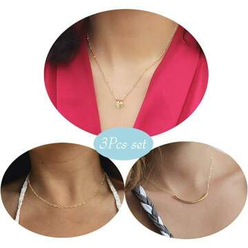 Layered Choker Necklaces Set