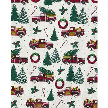 The Children's Place baby girls Family Matching Christmas Holiday Sets, Snug Fit 100% Cotton, Adult, Big Kid, Toddler, Pajama Set, Xmass Truck, 5T US