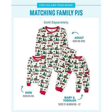 The Children's Place baby girls Family Matching Christmas Holiday Sets, Snug Fit 100% Cotton, Adult, Big Kid, Toddler, Pajama Set, Xmass Truck, 5T US