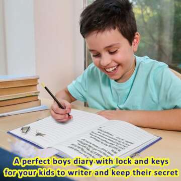 Dinosaur Diary with Lock for Boys | Fun Journals Age 5-10