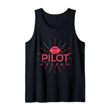 Pilot Legend Aircraft Aviation Flying Tank Top