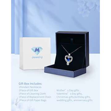 Mkhhy Silver Heart Necklace Gift for Wife