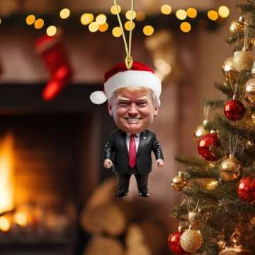 8 Packs Trump Christmas Ornaments 2024, Funny Trump Christmas Ornament, Trump Ornament, Trump Ornament 2024, Trump Ornaments for Christmas Tree, Donald Trump Ornament