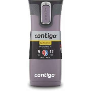 Contigo West Loop Stainless Steel Travel Mug with AUTOSEAL Lid, 16oz., Dark Plum