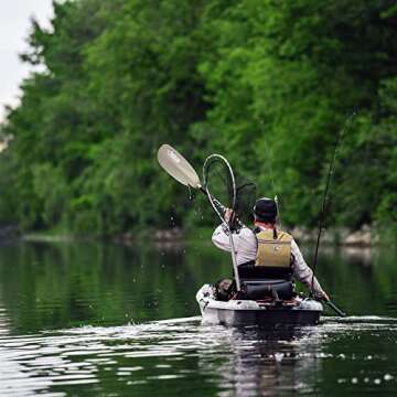 Pelican Catch Mode 110 Fishing Kayak - Premium Angler Kayak with Lawnchair seat, Granite - 10.5 Ft.