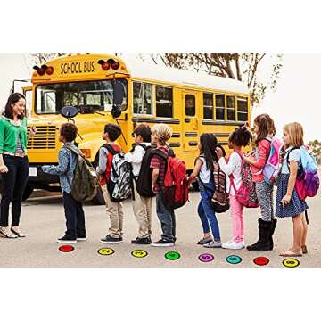 WhatSign Line up Spots for Classroom Floor Number Stickers for Classroom 36Pcs Line up Dots Floor Decals Line up Numbers for Classroom Back to School Kindergarten Preschool Supplies