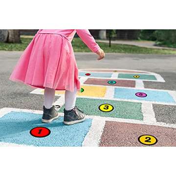 WhatSign Line up Spots for Classroom Floor Number Stickers for Classroom 36Pcs Line up Dots Floor Decals Line up Numbers for Classroom Back to School Kindergarten Preschool Supplies