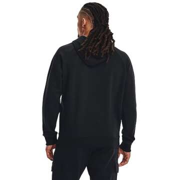 Under Armour Men's Rival Fleece Hoodie, (001) Black / / White, X-Small