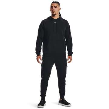 Under Armour Men's Rival Fleece Hoodie, (001) Black / / White, X-Small