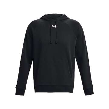 Under Armour Men's Rival Fleece Hoodie, (001) Black / / White, X-Small