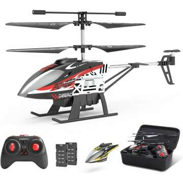 DEERC DE52 RC Helicopter: 24-Min Flight Fun for Kids and Adults