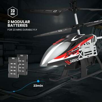 DEERC DE52 RC Helicopter for Kids & Adults Flight