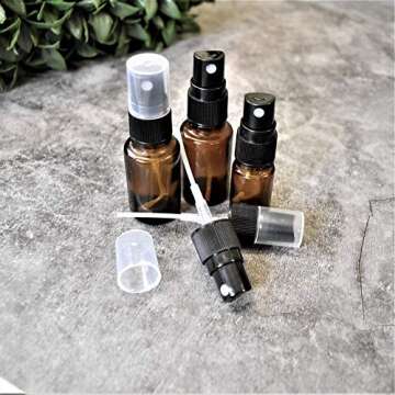 Holistic Oils Spray Tops for Essential Oil Bottles - 12 Essential Oil Spray Bottle Tops Oil Spray Tops Oil Mist Sprayer Replacement Pump Reusable Tops for 5 ml, 15 ml 20 ml Essential Oil Bottles