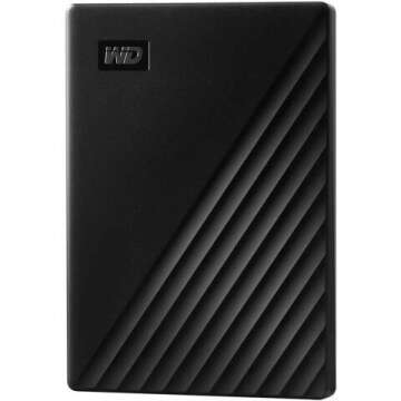 WD 5TB My Passport Portable External Hard Drive with backup software and password protection, Black - WDBPKJ0050BBK-WESN
