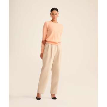 NAADAM The Original Cashmere Crewneck Sweater, Apricot, XXS