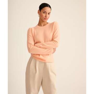 NAADAM The Original Cashmere Crewneck Sweater, Apricot, XXS