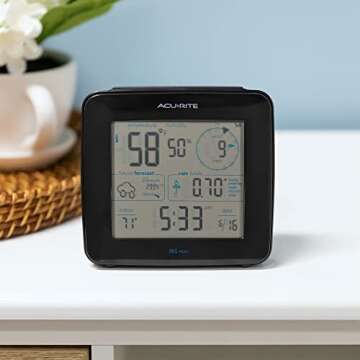 AcuRite Iris® Weather Station with Mini Wireless Display for Temperature, Humidity, Wind Speed, Wind Direction, Historic Rainfall Totals, and Hyperlocal Forecast with Built-in Barometer (01122M)