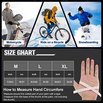 Winter Gloves Touchscreen Gloves Cold Weather Windproof Gloves Warm Thermal Gloves for Running Cycling Outdoor Activities for Men and Women