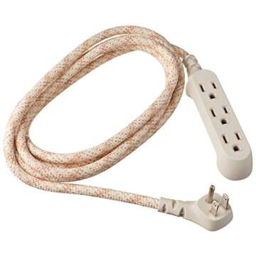 360 Electrical 360419 Habitat Harmony Braided Extension Cord, 8 ft. - Sugar Maple