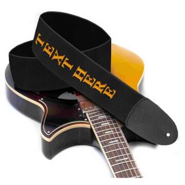 Personalized 3" Guitar Strap - Custom Embroidered Straps for Guitarists