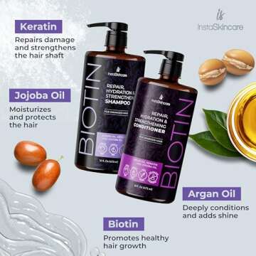 Biotin Shampoo & Conditioner Set for Thinning Hair