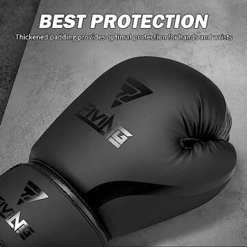 Boxing Gloves Men & Women, Pro Training Sparring, PU Leather MMA Kickboxing, Adult Heavy Punching Bag Gloves Mitts Focus Pad Workout, Ventilated Palm, 8 10 12 oz