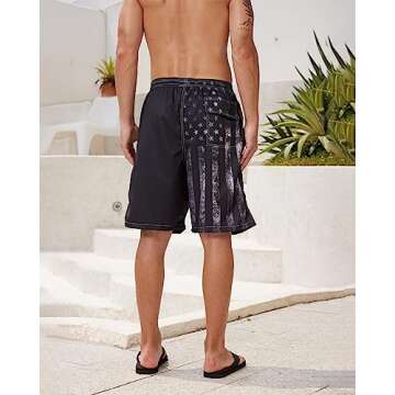 FT FENTENG Men's Quick Dry Beach Shorts & Trunks