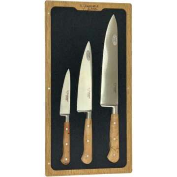 Laguiole en Aubrac 3-Piece Forged Knife Set - Premium Quality