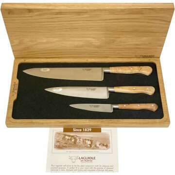 Laguiole en Aubrac Kitchen Knife Set - 3 Pieces