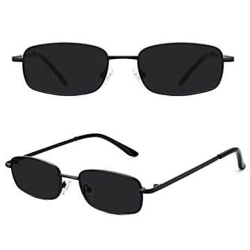 Fozono Rectangle Sunglasses - Retro 90s Style Women