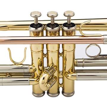 Jean Paul TR-430 Intermediate Bb Trumpet - Brass Lacquered with Rose Brass Leadpipe