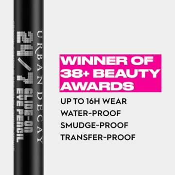 URBAN DECAY 24/7 Glide-On Waterproof Eyeliner Pencil (Mushroom - Brown Shimmer), Smudge-Proof, Transfer-proof, Long-lasting Colored Eye Liners, Hydrating Vitamin E, Cruelty-free - 0.04 oz