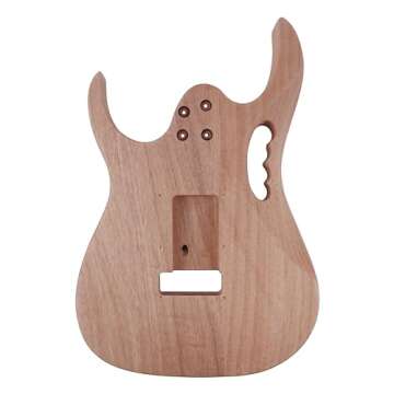 Leo Jaymz DIY Electric Guitar Kits in IBZ Style - Mahogany Body and Maple Neck - All Components Included (7V)