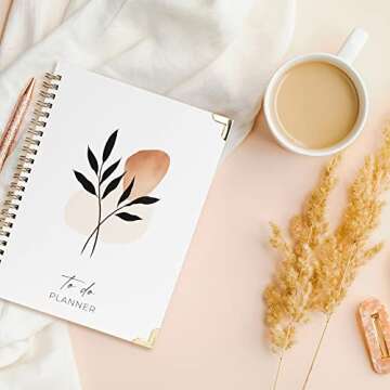 Beautiful To Do List Notebook - Aesthetic Daily Planner to Easily Organize Your Tasks And Boost Productivity - Stylish Undated Planner And School or Office Supplies For Women