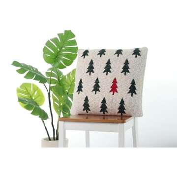 Ariza Sleep Trees Forest Accent Pillow - 100% Cotton with Polyester Fill 20X20