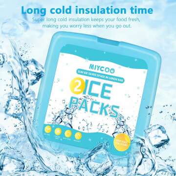 MIYCOO Ice Packs - Ideal Cooling for Lunch & Outdoors