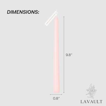 Lavault Taper Candles for Dinner Tables - Tall Candle Sticks - Slow-Burning Tapered Candles - Long Candles for Home, Events and Special Occasions- Pink - Floral Aroma