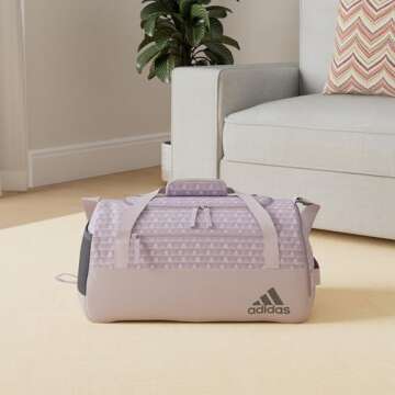 Adidas Squad 5 Duffel Bag - Preloved Fig Purple & Onix Grey