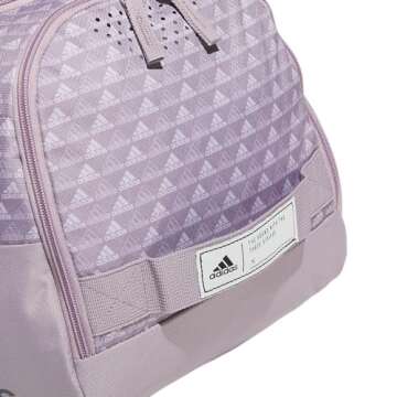 Adidas Squad 5 Duffel Bag in Fig Purple & Grey