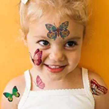 Ooopsiun Butterfly Temporary Tattoos Girls