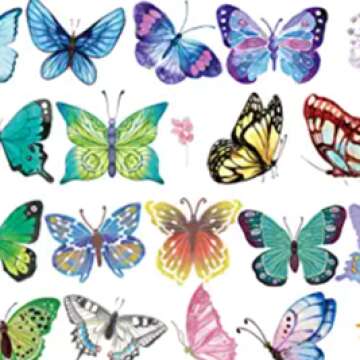 Butterfly Temporary Tattoos for Girls - Fun Body Art