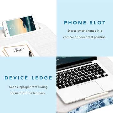 Designer Lap Desk - Blue Blossoms