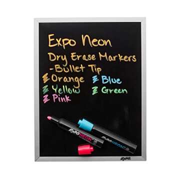 Expo Neon Dry Erase Markers, Bullet Tip, Assorted Colors, 5 Count