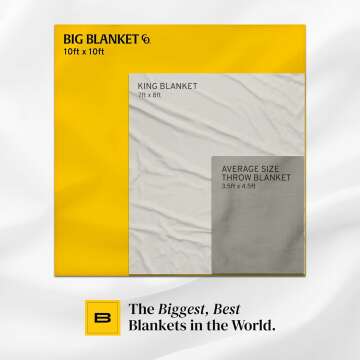 Big Blanket Co® Original Stretch™ Forest | 10 x 10 Extra Large Blanket | 100 Square Feet | Soft, Giant Blanket That Fits The Whole Family | The Best, Biggest Blanket of 2024