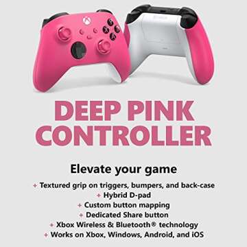 Xbox Core Wireless Gaming Controller – Deep Pink – For Gamers Everywhere