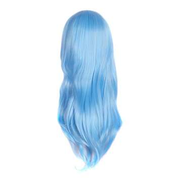 MapofBeauty Azure 28" Curly Hair Ends Cosplay Wig for Costumes