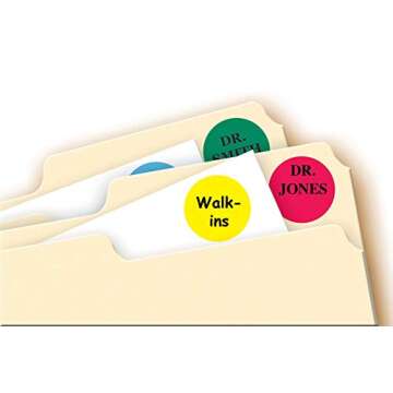 Avery Removable Color-Coding Labels, Removable Adhesive, Assorted Colors, 3/4" Diameter, 1,008 Labels (5472)