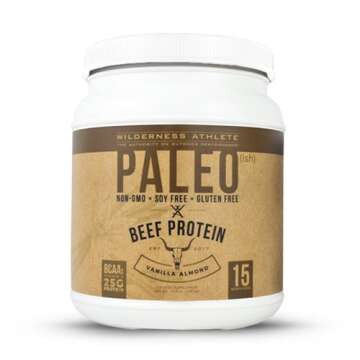 Wilderness Athlete Paleo(ish) Beef Protein, Vanilla Almond, 14.8 Ounce