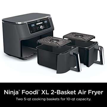 Ninja DZ401 Foodi 10 Quart Air Fryer - DualZone Cooking